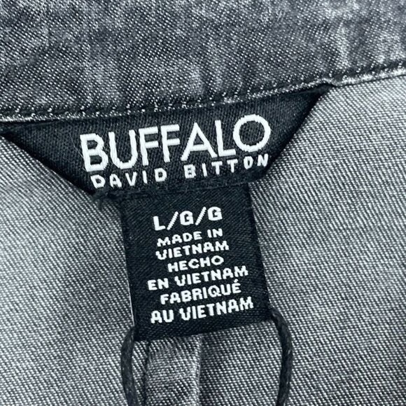 Buffalo David Bitton Sleeveless Button-Up Collared Shirt L 100% Lyocell d0111 - Picture 3 of 8